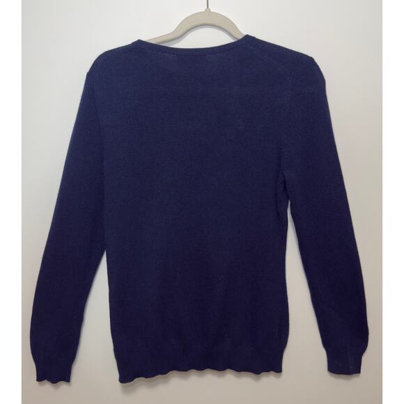 NWT Charter Club - Dark Navy Cashmere Crewneck Sweater  - Size Medium - Picture 1 of 4